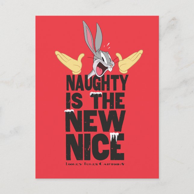 Cartes Pour Fêtes Annuelles BUGS BUNNY™ "Naughty Is The New Nice" (Devant)