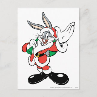Cartes Pour Fêtes Annuelles BUGS BUNNY™ Santa Waving