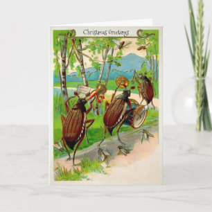 Cartes Pour Fêtes Annuelles Bugs de la bande de Marching victorienne