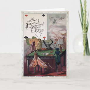 Cartes Pour Fêtes Annuelles Bugs de Noël victoriens