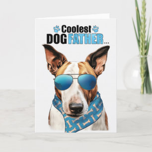 Cartes Pour Fêtes Annuelles Bull Terrier Chien Coolest Papa Fête des pères