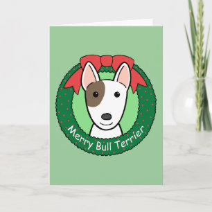 Cartes Pour Fêtes Annuelles Bull Terrier Noël