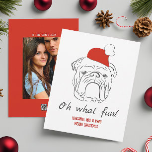 Cartes Pour Fêtes Annuelles Bulldog Funny Christmas