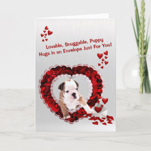 Cartes Pour Fêtes Annuelles Bulldog Lovable Pnuggy Hugues