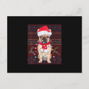 Cartes Pour Fêtes Annuelles Bulldog Noël Lumières Sweat Ugly Chien Amoureux