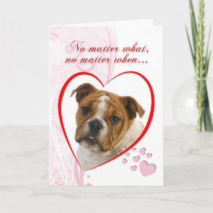 Cartes Pour Fêtes Annuelles Bulldog Valentine
