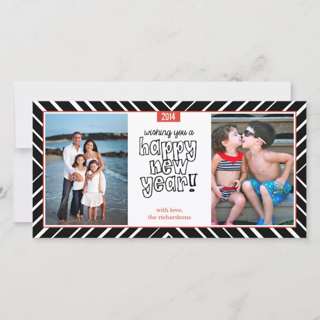 Cartes Pour Fêtes Annuelles Bullseye du nouvel an 1 (Devant)