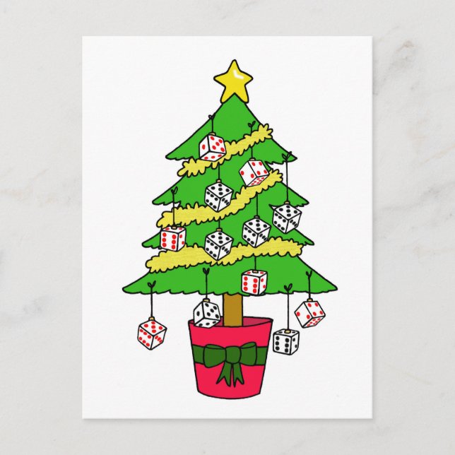 Cartes Pour Fêtes Annuelles Bunco Dice Christmas Tree (Devant)