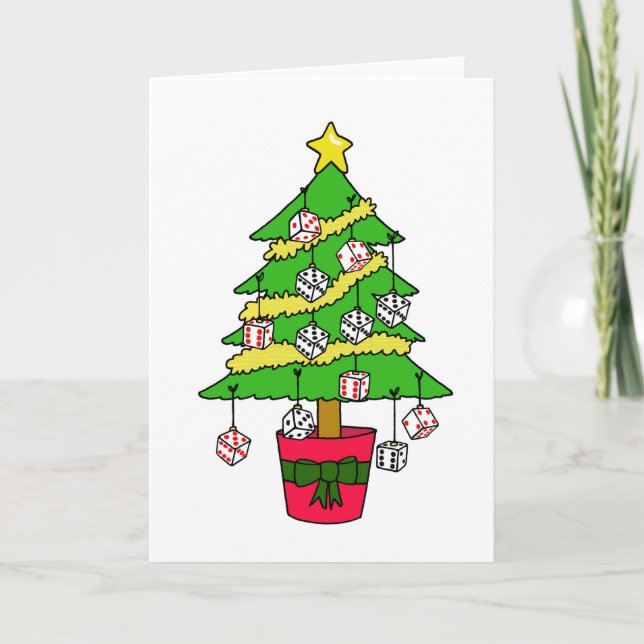 Cartes Pour Fêtes Annuelles Bunco Dice Christmas Tree (Devant)
