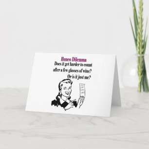 Cartes Pour Fêtes Annuelles Bunco - Dilema drôle