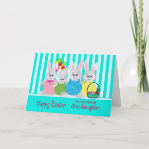 Cartes Pour Fêtes Annuelles Bunnies de Pâques - Petite-fille - Amusants