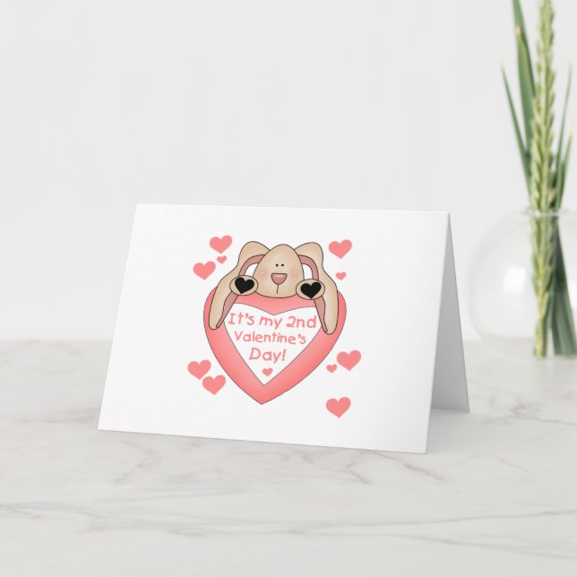 Cartes Pour Fêtes Annuelles Bunny 2 et Valentine (Devant)