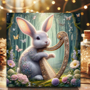Cartes Pour Fêtes Annuelles Bunny de bois Art nouveau de Pâques