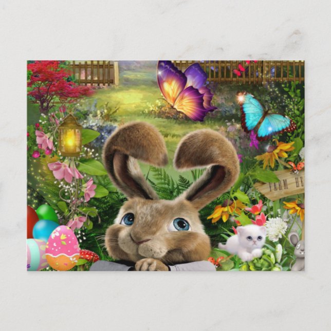 Cartes Pour Fêtes Annuelles Bunny de Pâques (Devant)