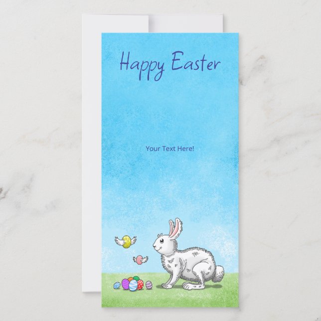 Cartes Pour Fêtes Annuelles Bunny de Pâques (Devant)