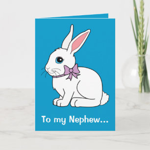 Cartes Pour Fêtes Annuelles Bunny de Pâques de Nephew