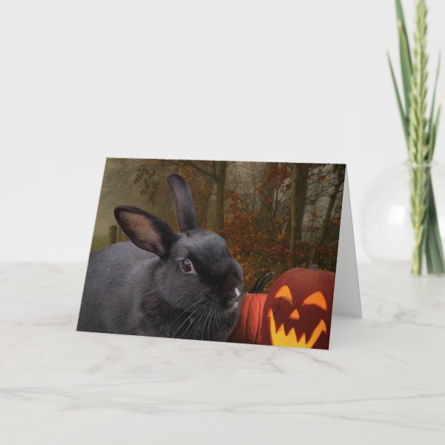 Cartes Pour Fêtes Annuelles Bunny Halloween (Devant)