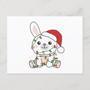 Cartes Pour Fêtes Annuelles Bunny Noël Animaux d'hiver Bunny Bunnies de vacanc