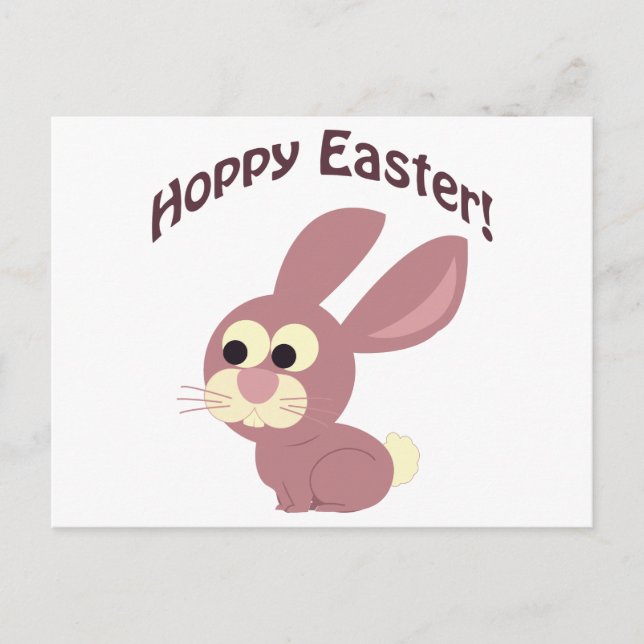 Cartes Pour Fêtes Annuelles Bunny rose pâle (Devant)