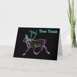 Cartes Pour Fêtes Annuelles Buon Natale - Caribou électrique