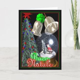 Cartes Pour Fêtes Annuelles Buon Natale Italian Santa Merry Christmas card