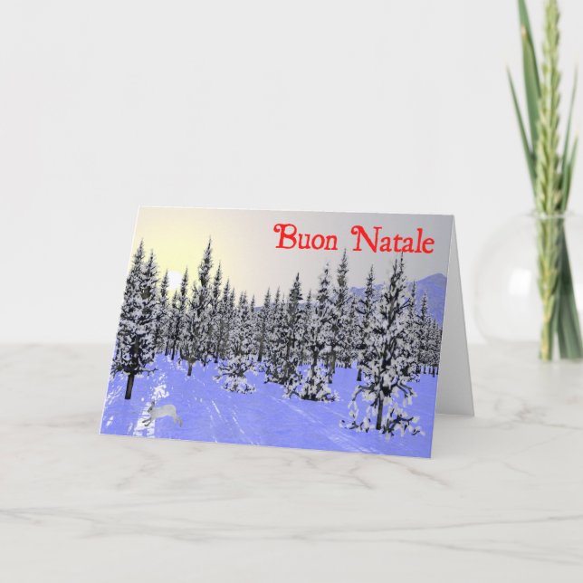 Cartes Pour Fêtes Annuelles Buon Natale - solstice d'hiver (Devant)