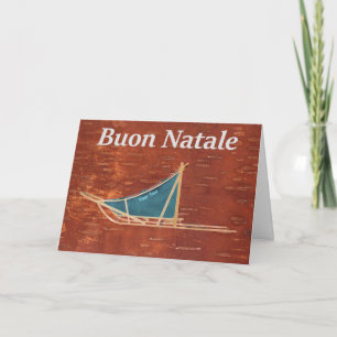 Cartes Pour Fêtes Annuelles Buon Natale - traîneau à chiens