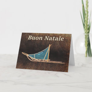 Cartes Pour Fêtes Annuelles Buon Natale - traîneau de chien