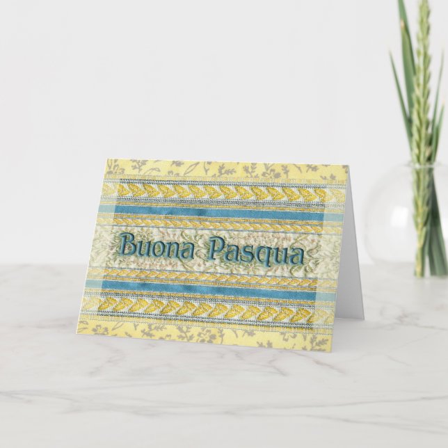 Cartes Pour Fêtes Annuelles Buona Pasqua (Devant)