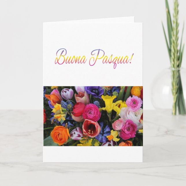 Cartes Pour Fêtes Annuelles Buona Pasqua Italien Bonne Pâques (Devant)