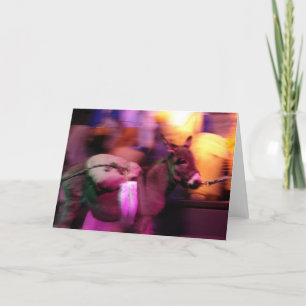 Cartes Pour Fêtes Annuelles Burro dans une pièce de Noël