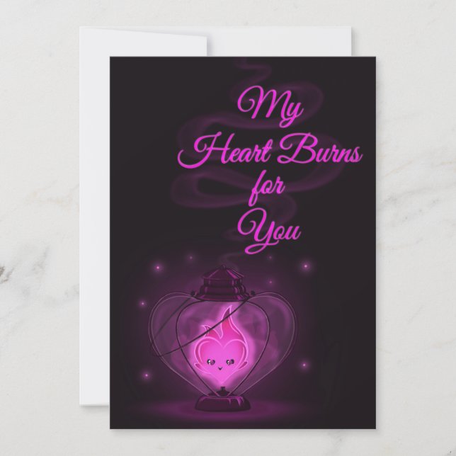 Cartes Pour Fêtes Annuelles Burt Heart Valentine Holiday Card (Devant)
