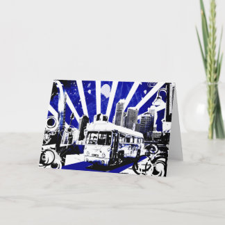 Cartes Pour Fêtes Annuelles Bus vintage