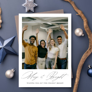 Cartes Pour Fêtes Annuelles Business Christmas Moderne Entreprise Merveilleuse