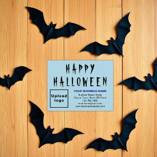 Cartes Pour Fêtes Annuelles Business Halloween Petit bleu clair plat