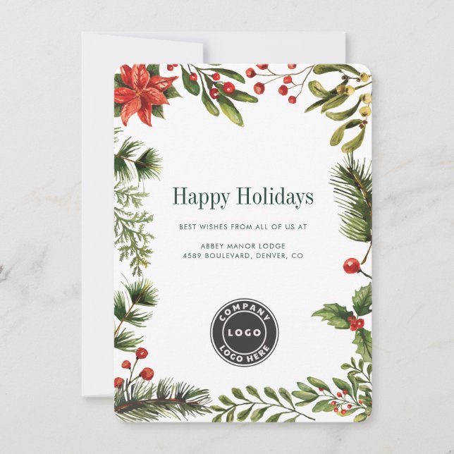 Cartes Pour Fêtes Annuelles  Business Logo Christmas Holiday 2026 Calendar (Devant)