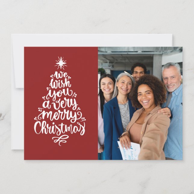 Cartes Pour Fêtes Annuelles Business Vous Souhaite Un Joyeux Noël Red Team Pho (Devant)
