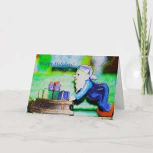 Cartes Pour Fêtes Annuelles Busy Elf by Shirley Taylor