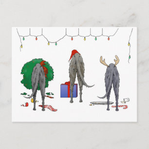 Cartes Pour Fêtes Annuelles Butt A Deerhound Christmas