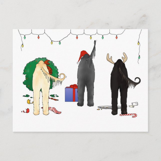 Cartes Pour Fêtes Annuelles Butt An Afghan Christmas (Devant)