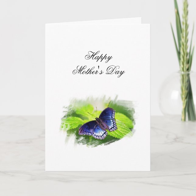 Cartes Pour Fêtes Annuelles Butterfly (Red-spotted Purple) Mother's Day (Devant)