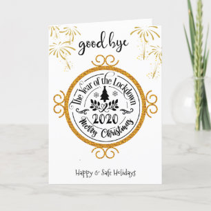 Cartes Pour Fêtes Annuelles Bye 2020 L'année de l'éclusage