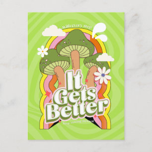 Cartes Pour Fêtes Annuelles Ça devient mieux   Sensations Super Good Vibes & R
