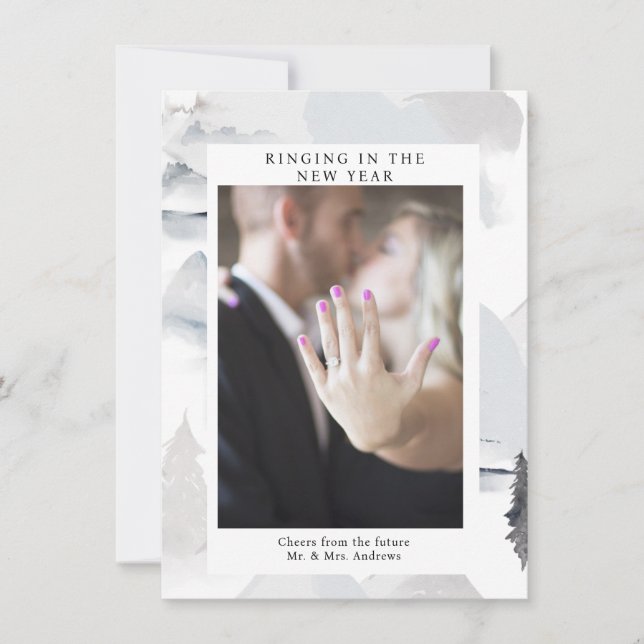 Cartes Pour Fêtes Annuelles Ça sonne dans la nouvelle année ! Nordique, simple (Devant)