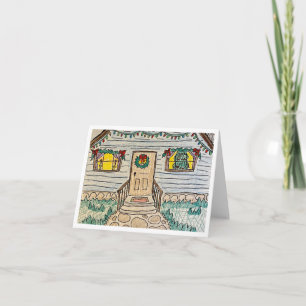 Cartes Pour Fêtes Annuelles Cabane de Noël