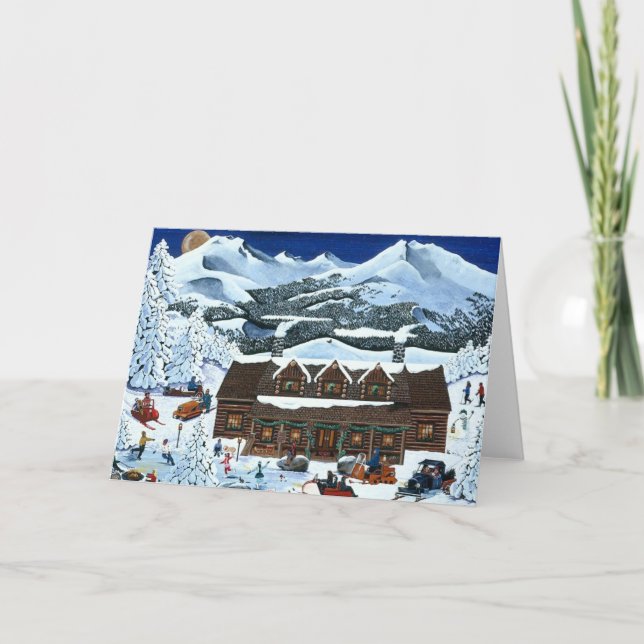 Cartes Pour Fêtes Annuelles Cabine Cascade (Devant)