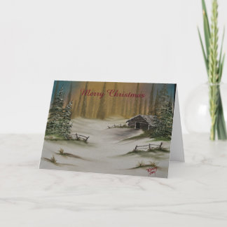 Cartes Pour Fêtes Annuelles Cabine dans les bois