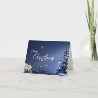 Cartes Pour Fêtes Annuelles Cabine d'hiver rustique & Pine Tree Noël