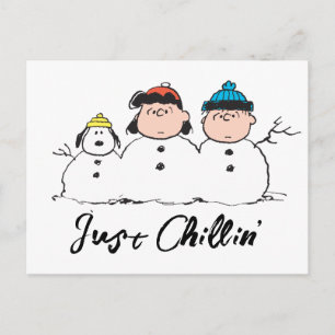 Cartes Pour Fêtes Annuelles cacahuètes   3 Personne Snowman