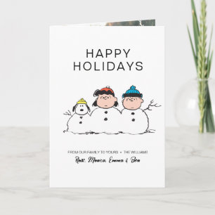 Cartes Pour Fêtes Annuelles cacahuètes   3 Personne Snowman